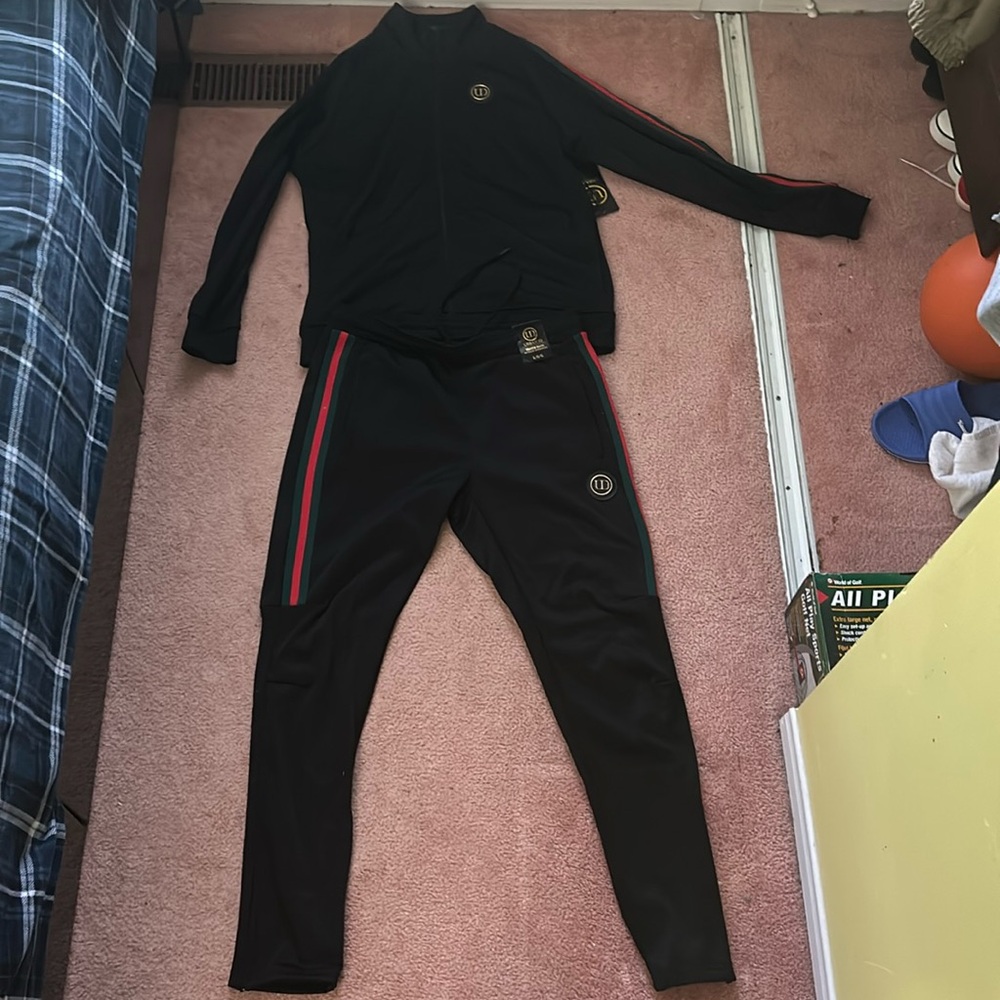 Black Large Urban ID Full Body Zip-up Track suit